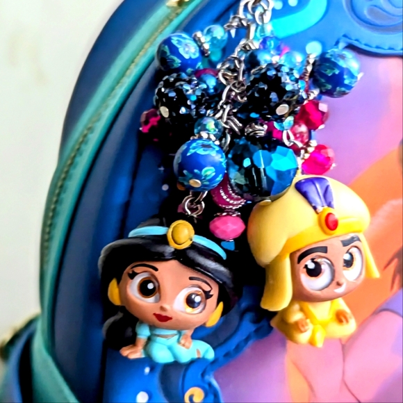 Loungefly Disney Aladdin Jasmine Lenticular Portrait Mini Backpack,wallet& Charm - Picture 4 of 17